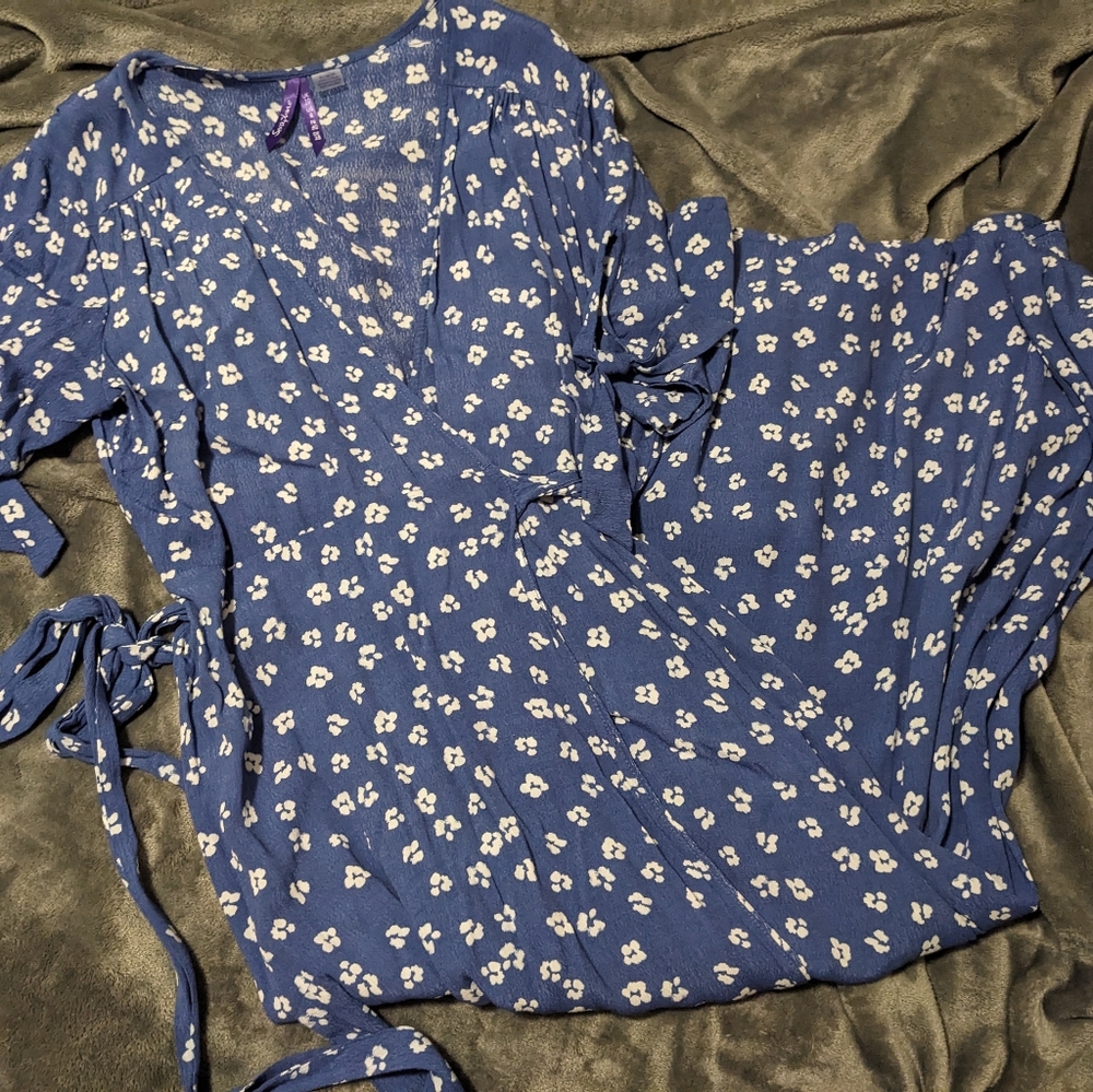 Blue Seraphine wrap dress